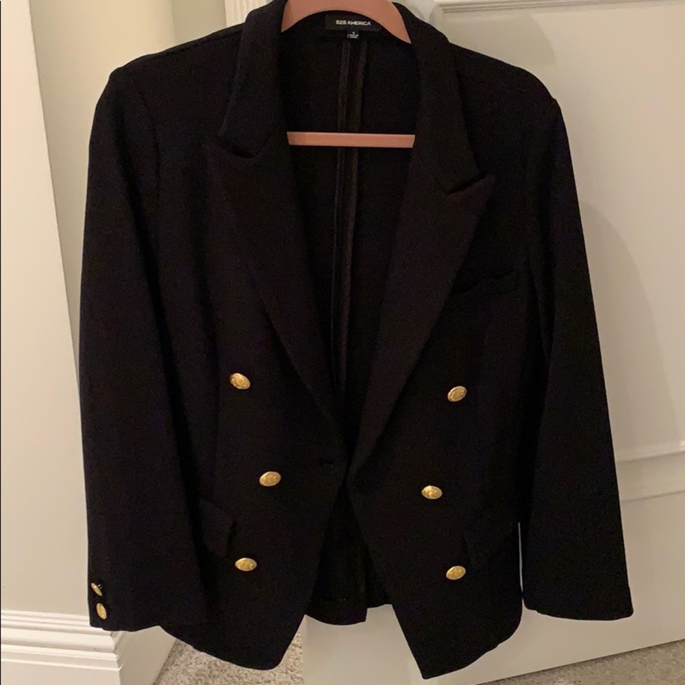 525 America Black Blazer with Gold Buttons